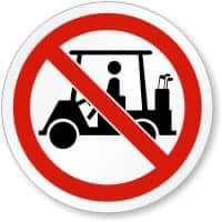 No Golf Carts - Logo